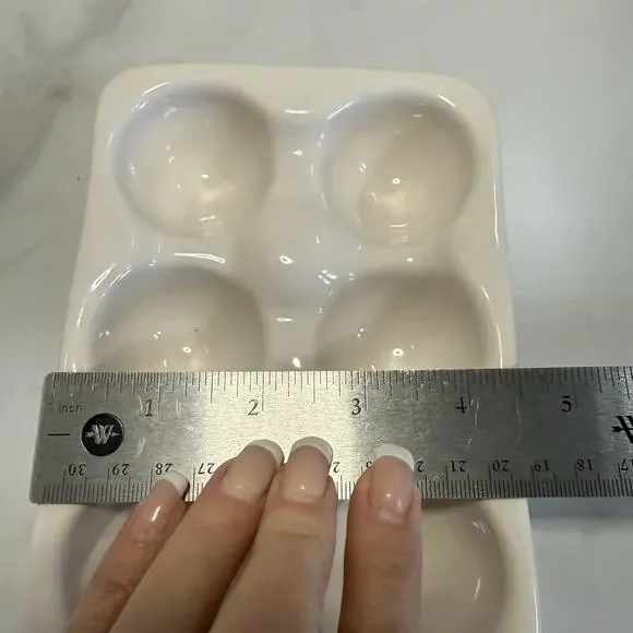 Rae Dunn FREE RANGE 6 Cup Egg Tray White Ceramic Artisan Collection By Magenta - Picture 6 of 6